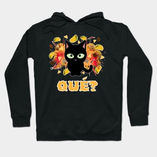 Funny Spanish Que Cat Exploding Tacos What Mexican Food Hoodie